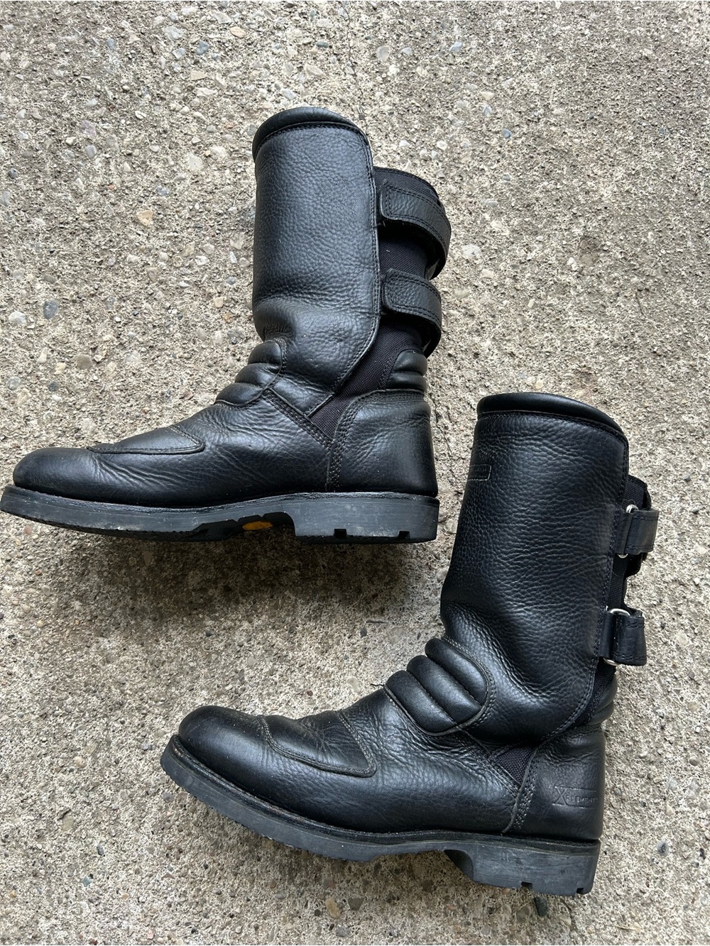Xelement Black Men's Leather Riding/Motorcycle Boots 10.5
